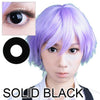 Coscon Crazy with Power - Solid Black (1 lens/pack)-Crazy Contacts-UNIQSO