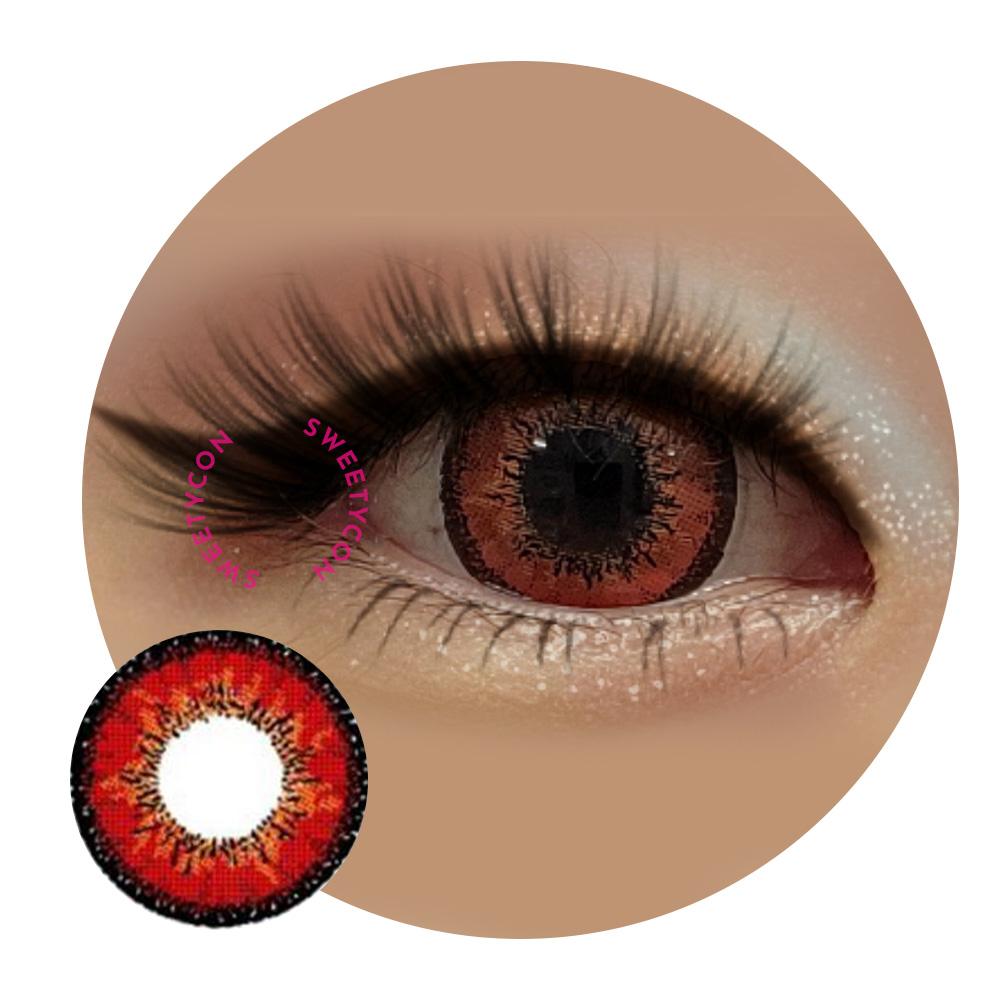 Sweety Ice Bright Red (1 lens/pack)-Colored Contacts-UNIQSO