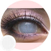 Kazzue Crazy Lens with Power - White Mesh (1 lens/pack)-Crazy Contacts-UNIQSO